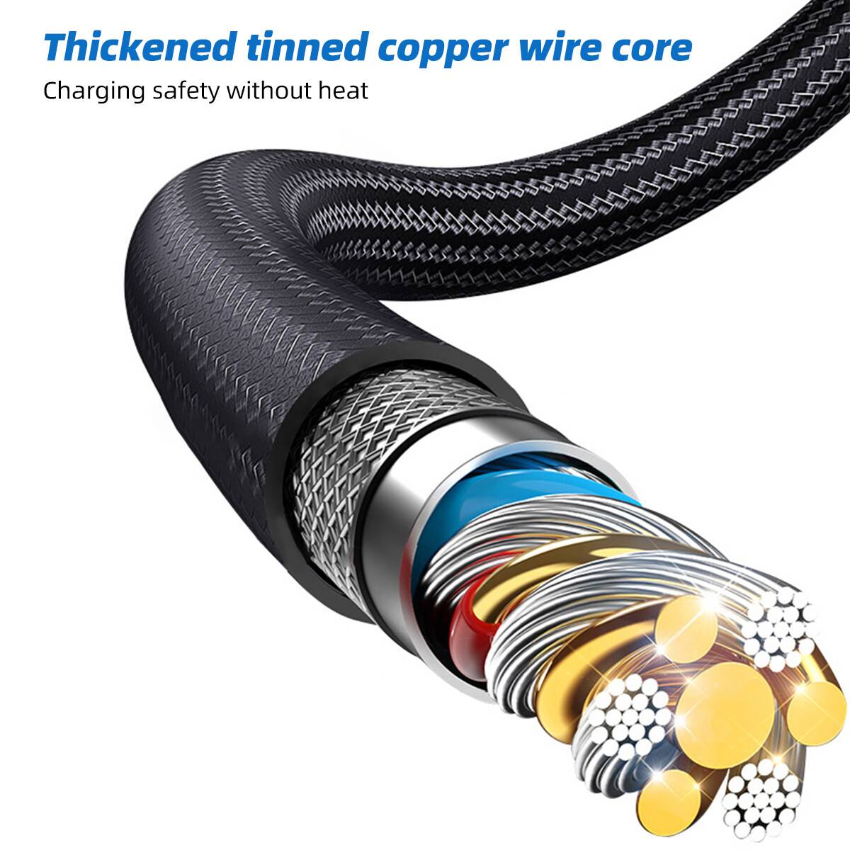 USB-C PD Schnellladekabel 100 W Black 1 m