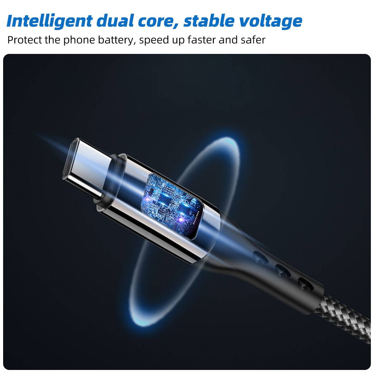 USB-C PD Schnellladekabel 100 W Black 1 m