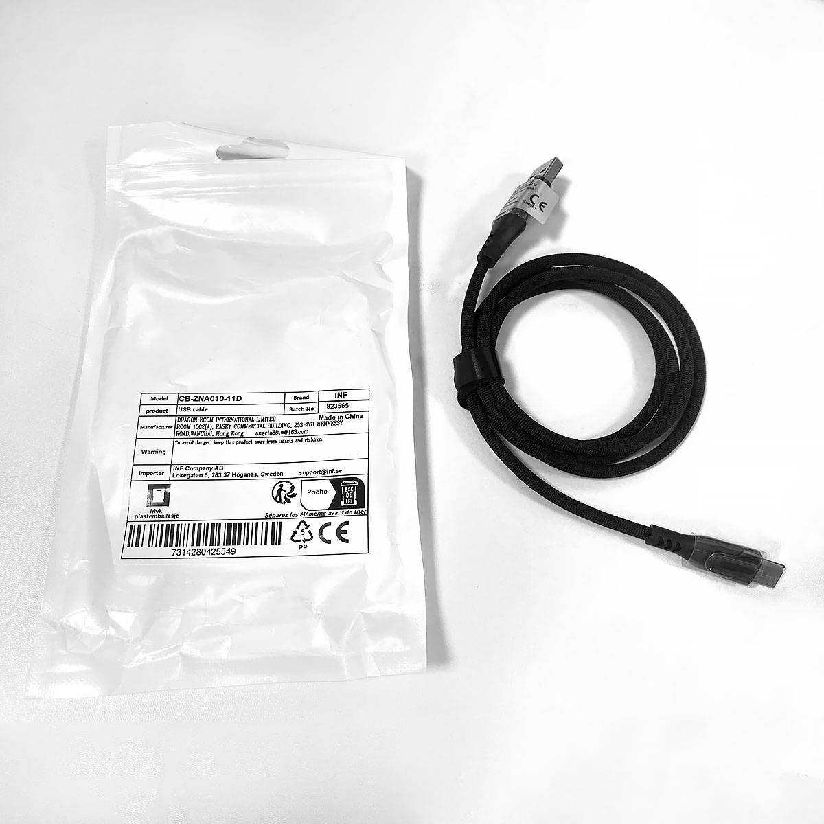 USB-C-Schnellladekabel Black