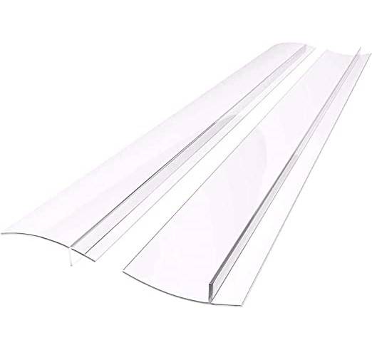 Transparente Herdleiste - Für Sauberkeit zwischen Herd und Küchenarbeitsplatte, 61,5 cm 2-pack