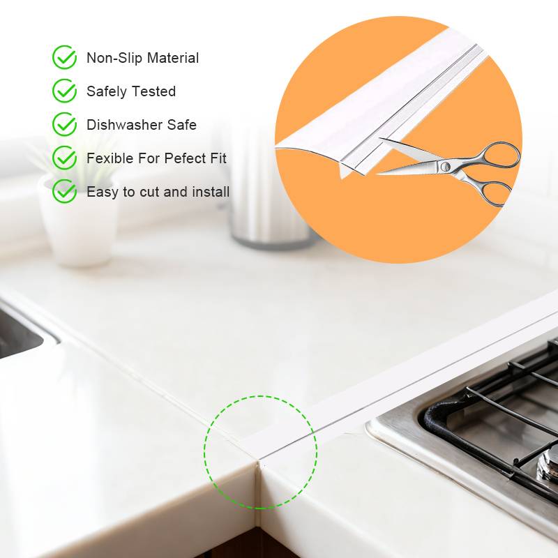Transparente Herdleiste - Für Sauberkeit zwischen Herd und Küchenarbeitsplatte, 61,5 cm 2-pack