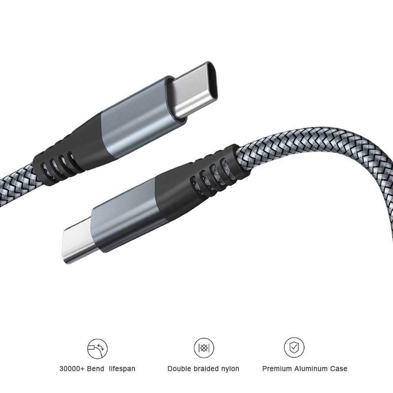 USB-C-Ladekabel 60W USB-C PD Ladegerät Grey 1 m