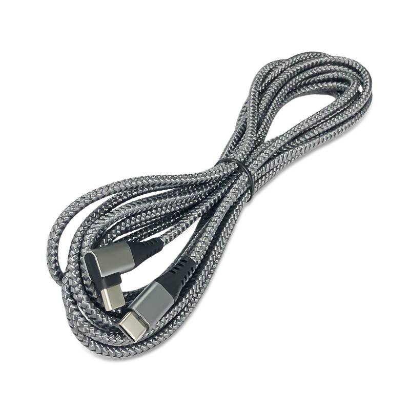 USB-C-Ladegerät mit Winkelstecker 60 W Schnellladung Grey 3 m