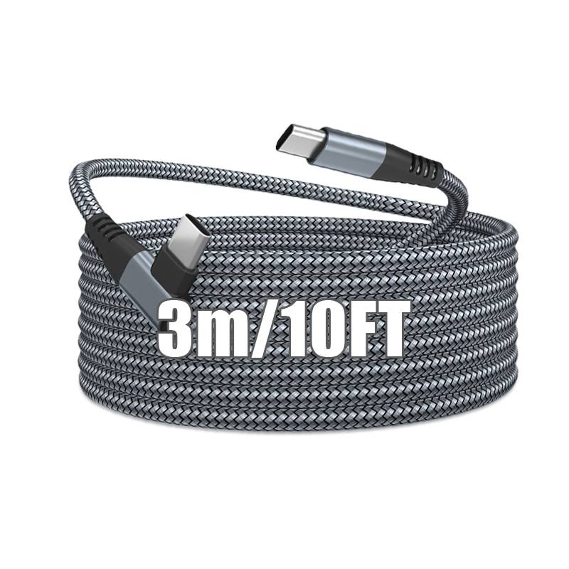 USB-C-Ladegerät mit Winkelstecker 60 W Schnellladung Grey 3 m