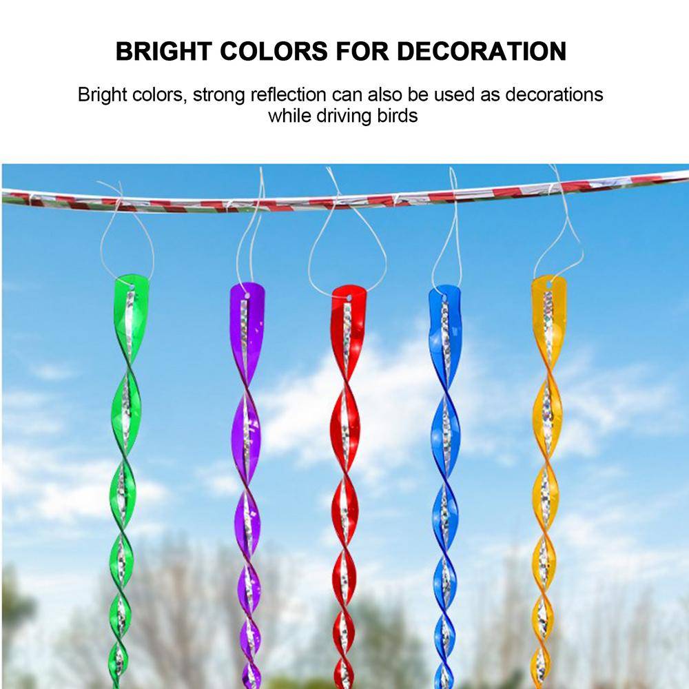 Reflektierende Spiralen / Vogelscheuchen 10er-Pack MultiColor 30 cm