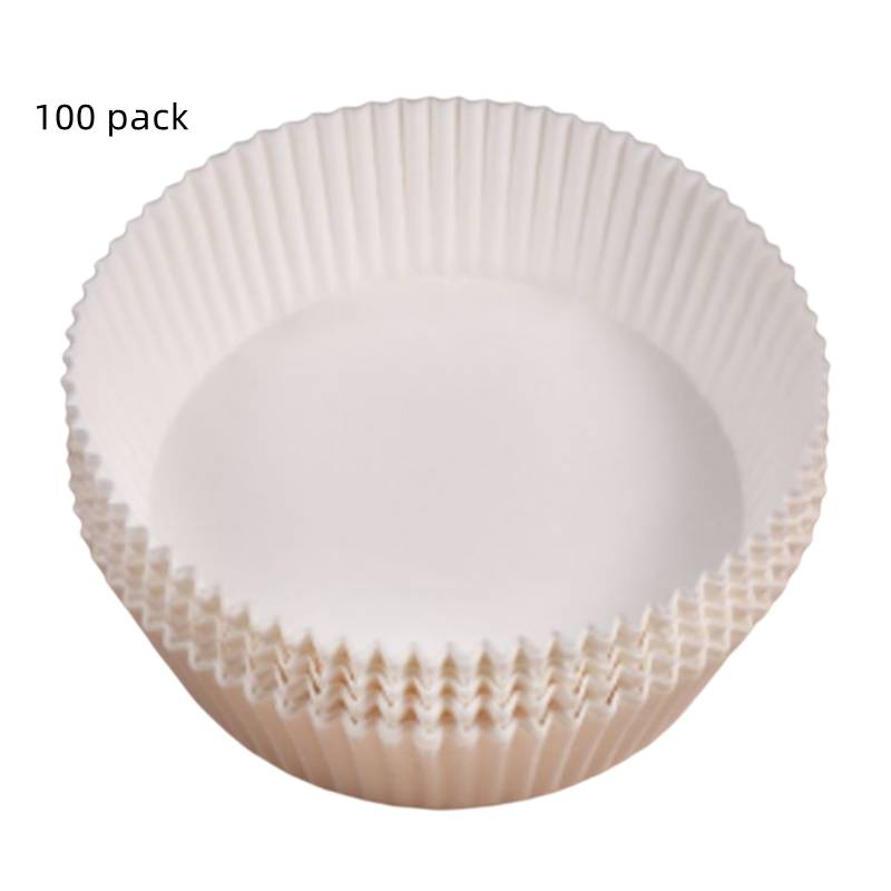 Air Fryer Einwegpapier für Fritteuse 16 cm 100 Stück Weiß