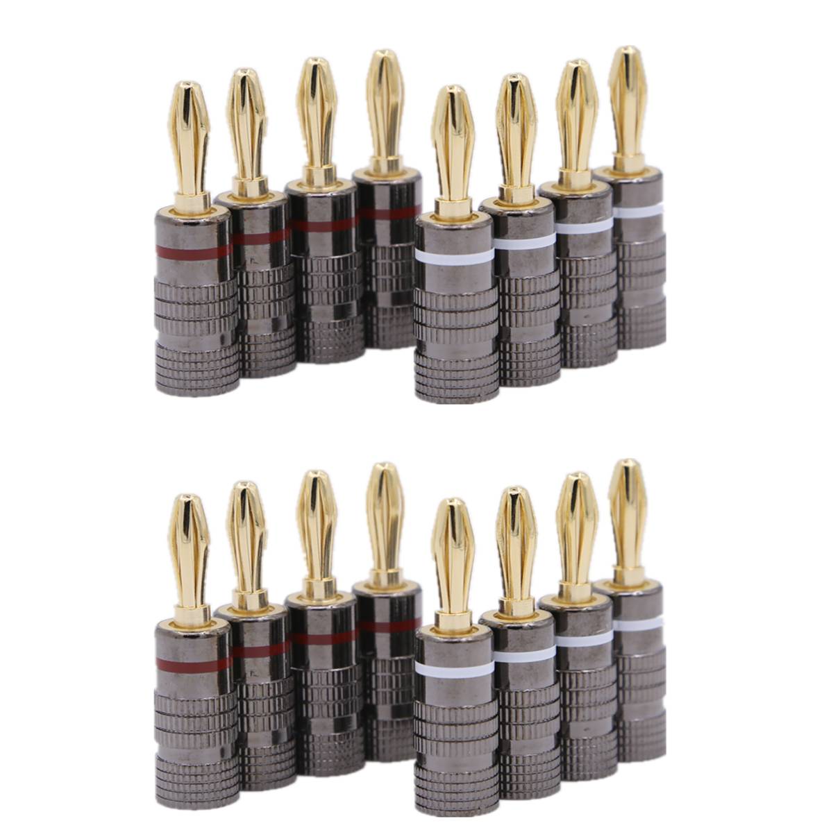 Bananenstecker vergoldet 4 mm 8er-Pack 16-pack