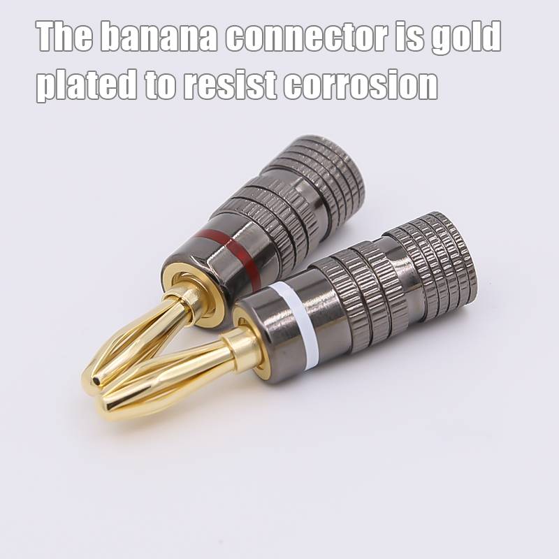 Bananenstecker vergoldet 4 mm 8er-Pack 16-pack