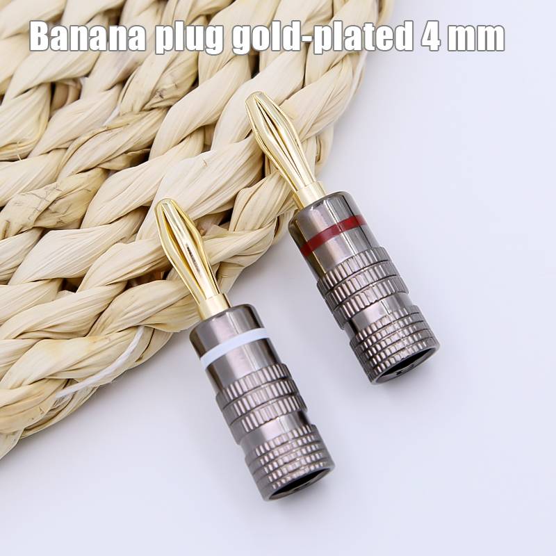 Bananenstecker vergoldet 4 mm 8er-Pack 16-pack