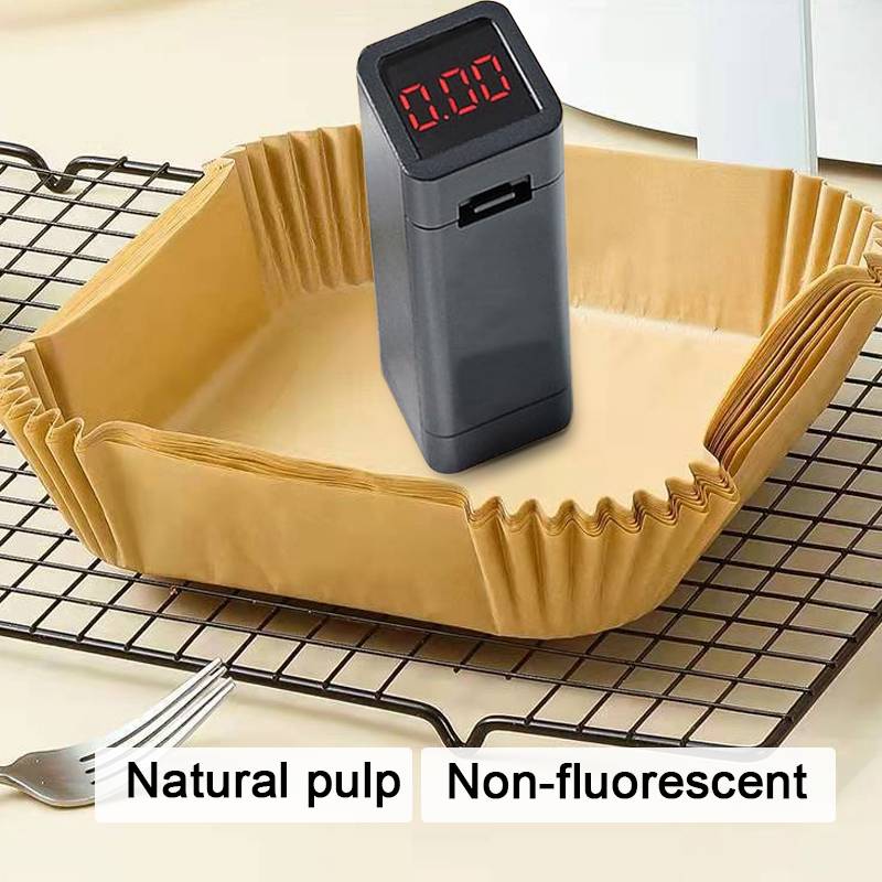 Air Fryer rundes Backpapier Antihaft 16 cm 50 Stück Nature