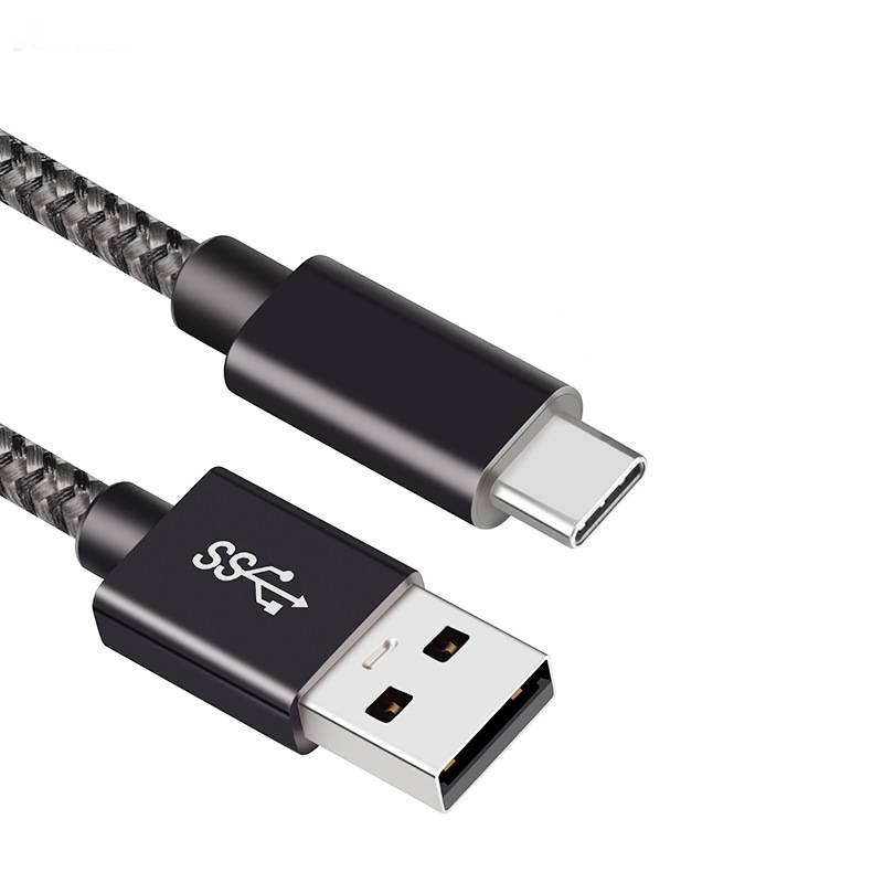 USB A auf Typ C 3.2 60W Datenkabel Black+Grey S