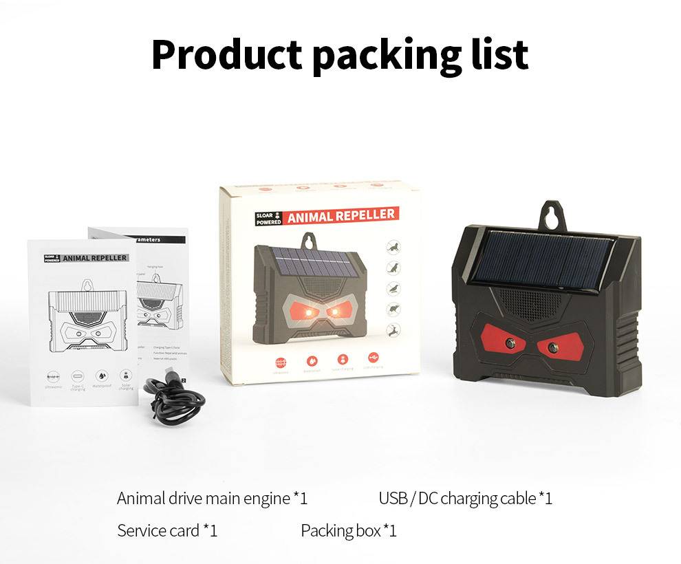 Solarbetriebener Tierabwehr