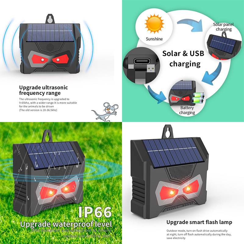 Solarbetriebener Tierabwehr