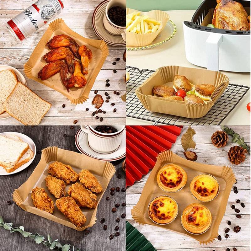 Air Fryer Einwegpapier für Fritteusen 16 cm 100 Stk Nature