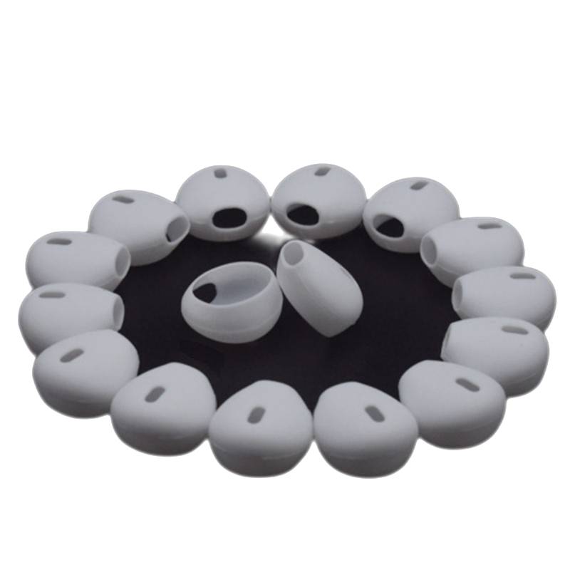 Ersatz-Ohrstöpsel aus Silikon für 15–16 mm Ohrhörer, 10 Paar White