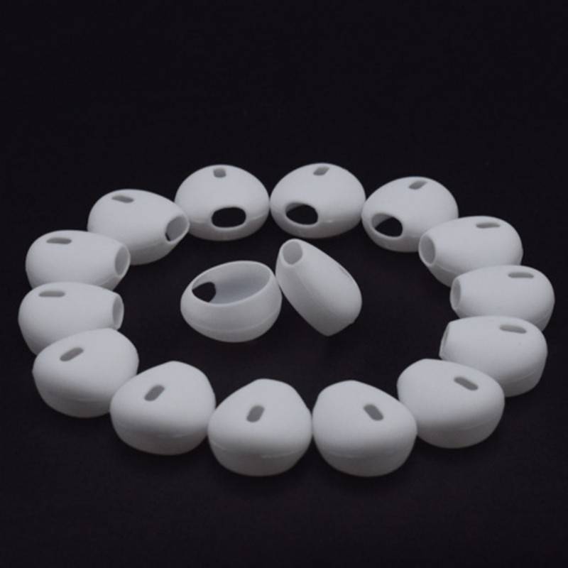 Ersatz-Ohrstöpsel aus Silikon für 15–16 mm Ohrhörer, 10 Paar White