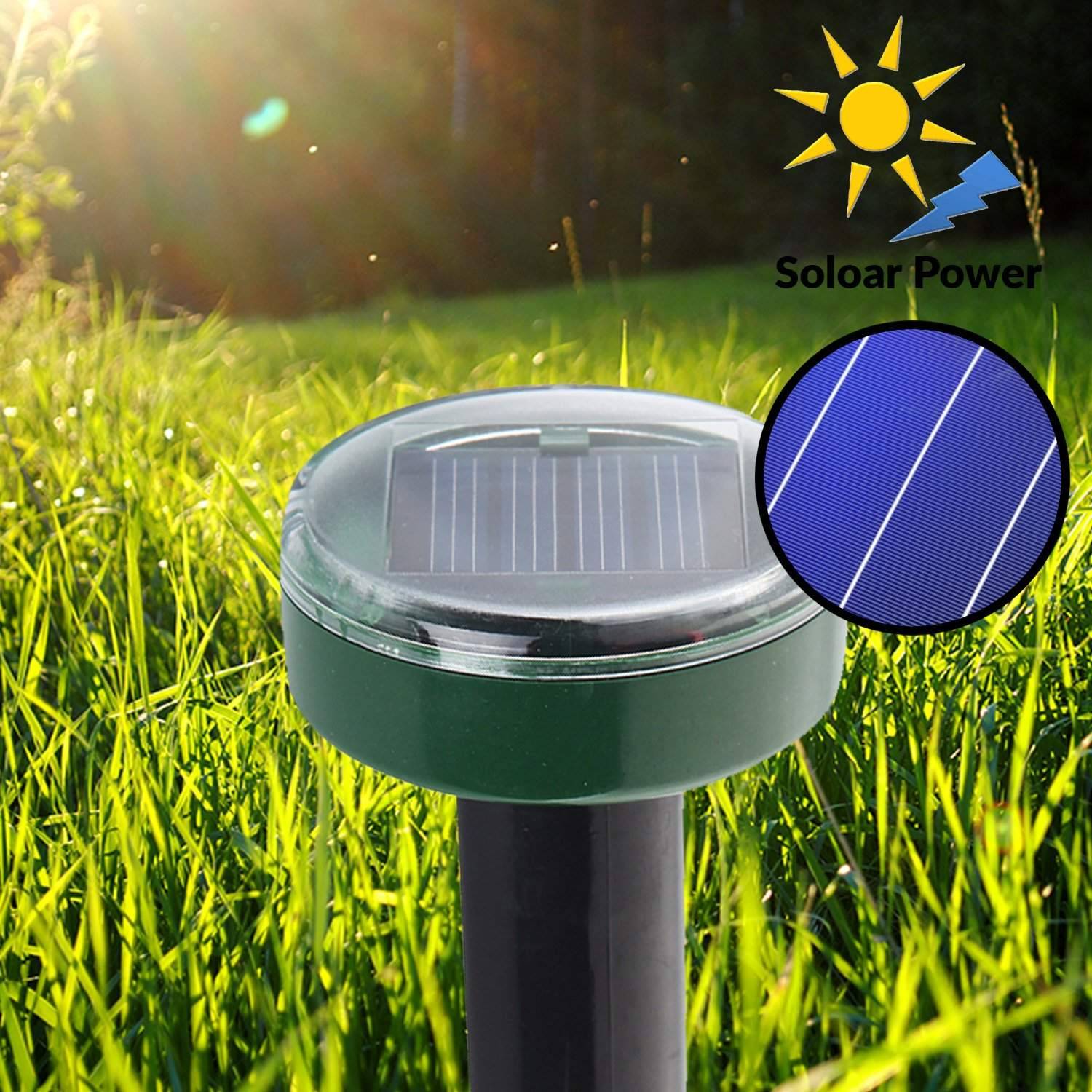 Ultraschall-Tiervertreiber mit Solarzelle 1-pack