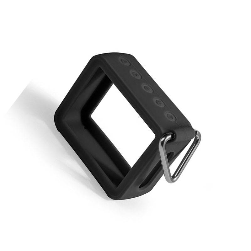 Silikon-Schutzhülle mit Metallkarabiner für JBL GO2 Black