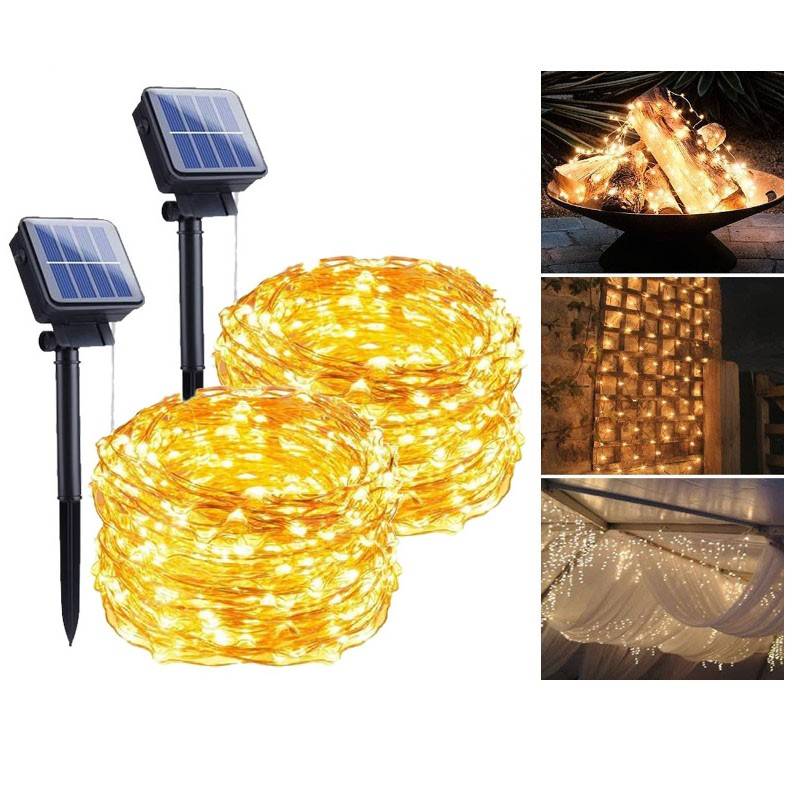 LED-Lichterkette (10 m) mit Solarzelle