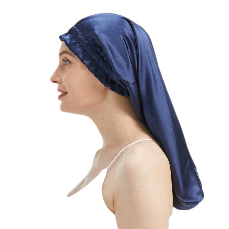 Schlafmütze aus seide Dunkelblau DarkBlue