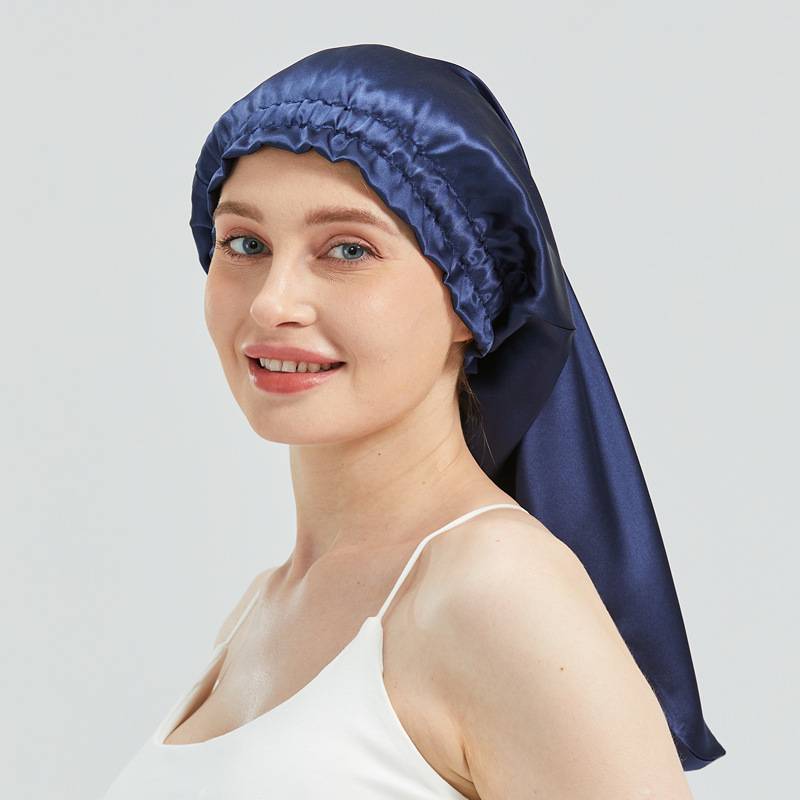 Schlafmütze aus seide Dunkelblau DarkBlue
