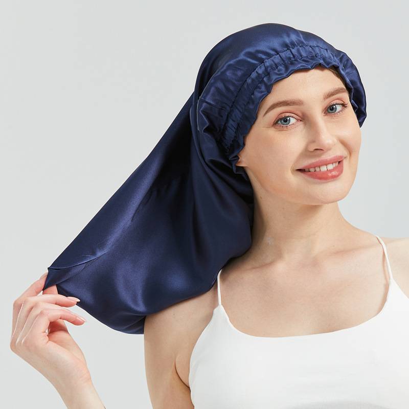 Schlafmütze aus seide Dunkelblau DarkBlue