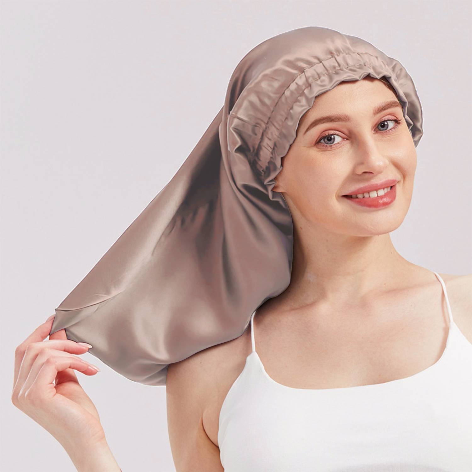Schlafmütze aus seide Dunkelblau LightPink
