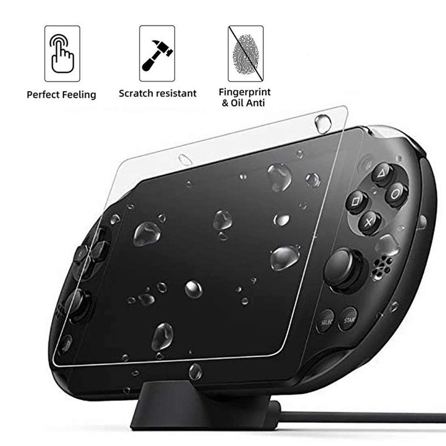 Displayschutz aus gehärtetem Glas für Sony PS Vita 2000 Transparent