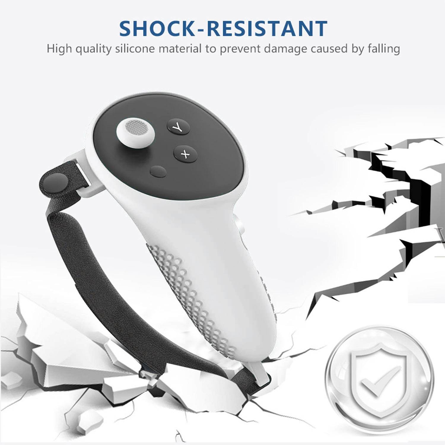 Silikongriffe/Schutz für Meta Quest 3-Controller White