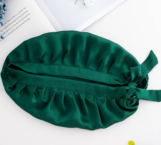 16 Momme Schlafmütze aus seide Green