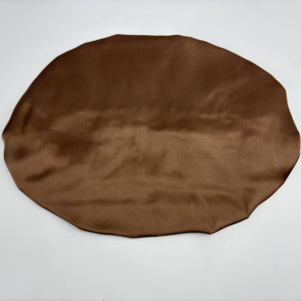 Schlafmütze für Damen aus 100 % seide, weiches Kopftuch zum Schlafen coffee XL