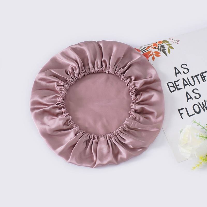 Schlafhaube aus 100 % Seide für Damen Pink