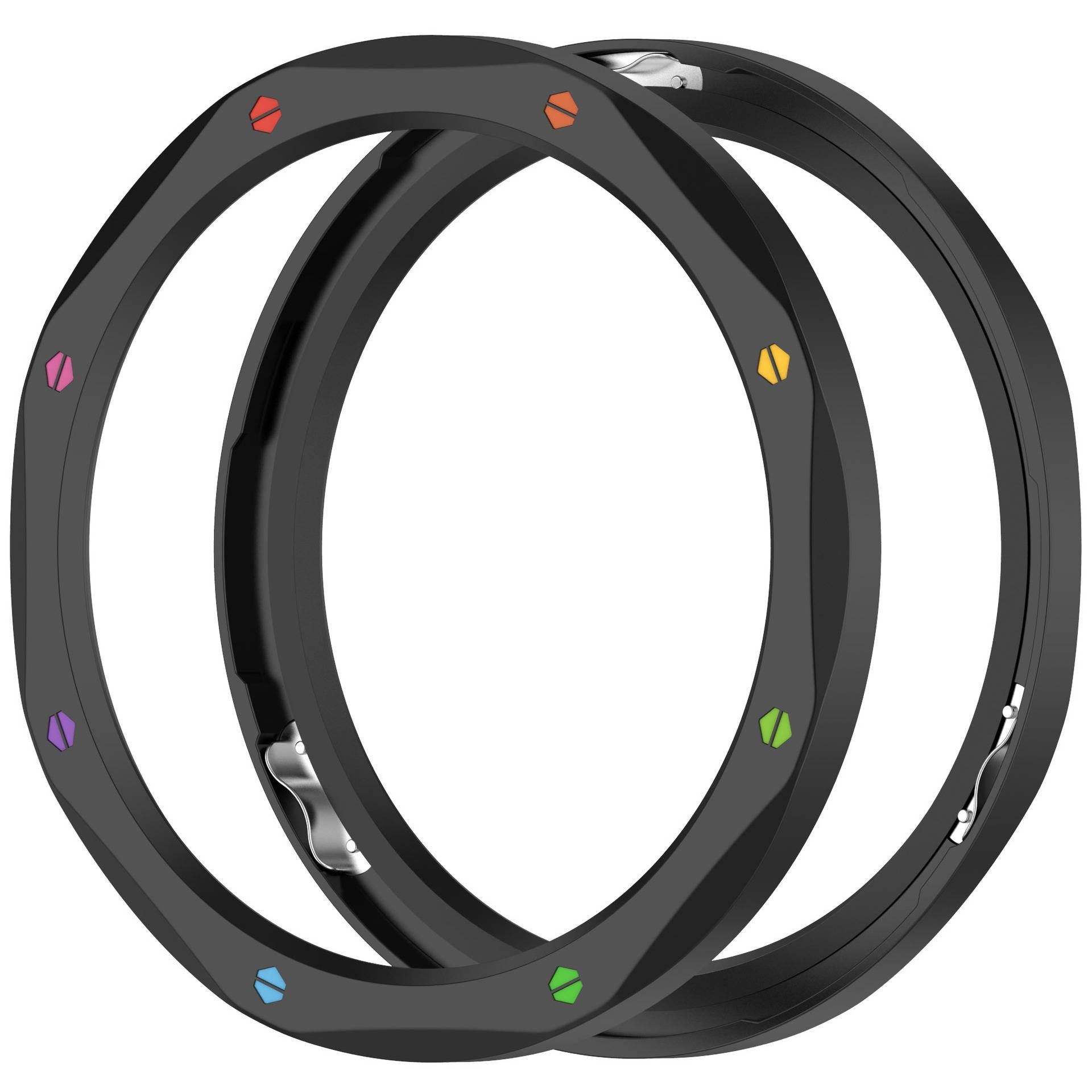 Schwarze Lünette für Xiaomi Mi Watch S4/S3 - Edelstahl mit gehärtetem Displayschutz aus Glas