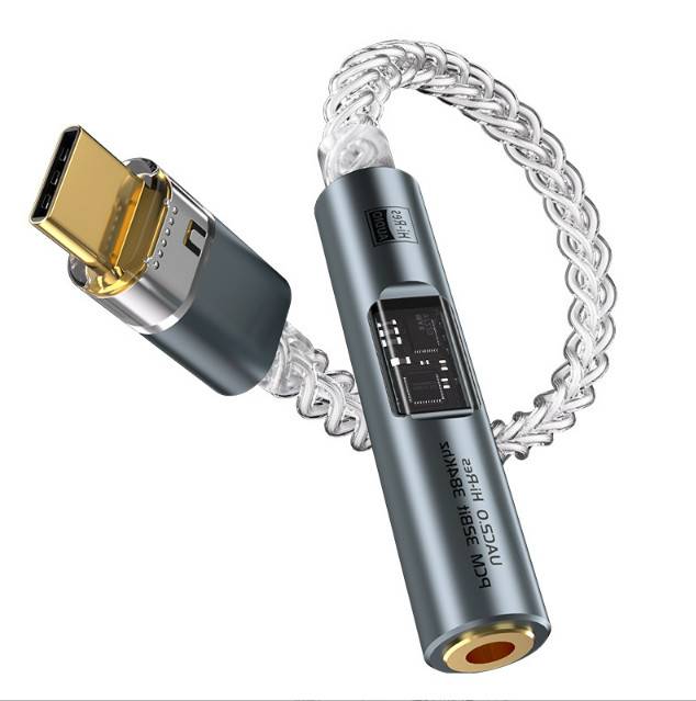 BA23 USB-C auf 3,5-mm-Audio-Klinkenadapter mit integriertem DAC Grey