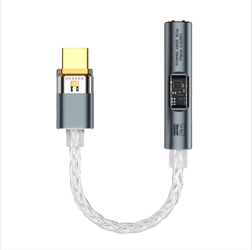 BA23 USB-C auf 3,5-mm-Audio-Klinkenadapter mit integriertem DAC Grey