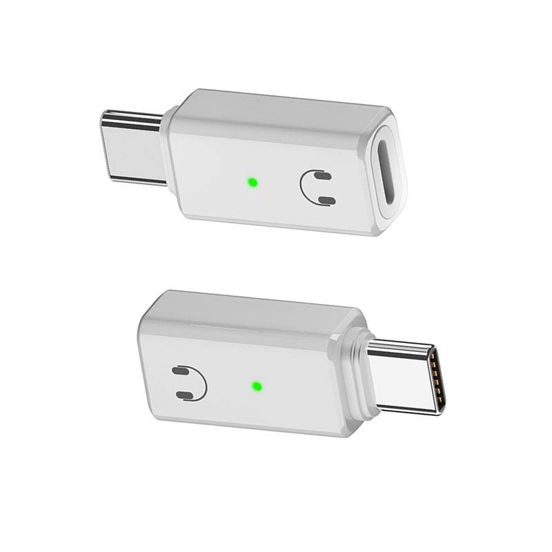 Lightning Buchse auf USB-C Stecker Kopfhörer Adapter für Audio, Anrufe und Steuerung White