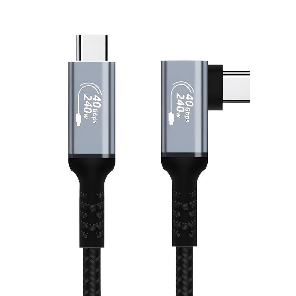 USB4 Datenkabel 240W Winkelstecker - 40Gbps, 8K, kompatibel mit Thunderbolt 0,5 m