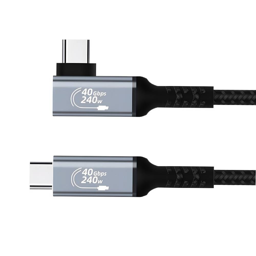USB4 Datenkabel 240W Winkelstecker - 40Gbps, 8K, kompatibel mit Thunderbolt 0,5 m