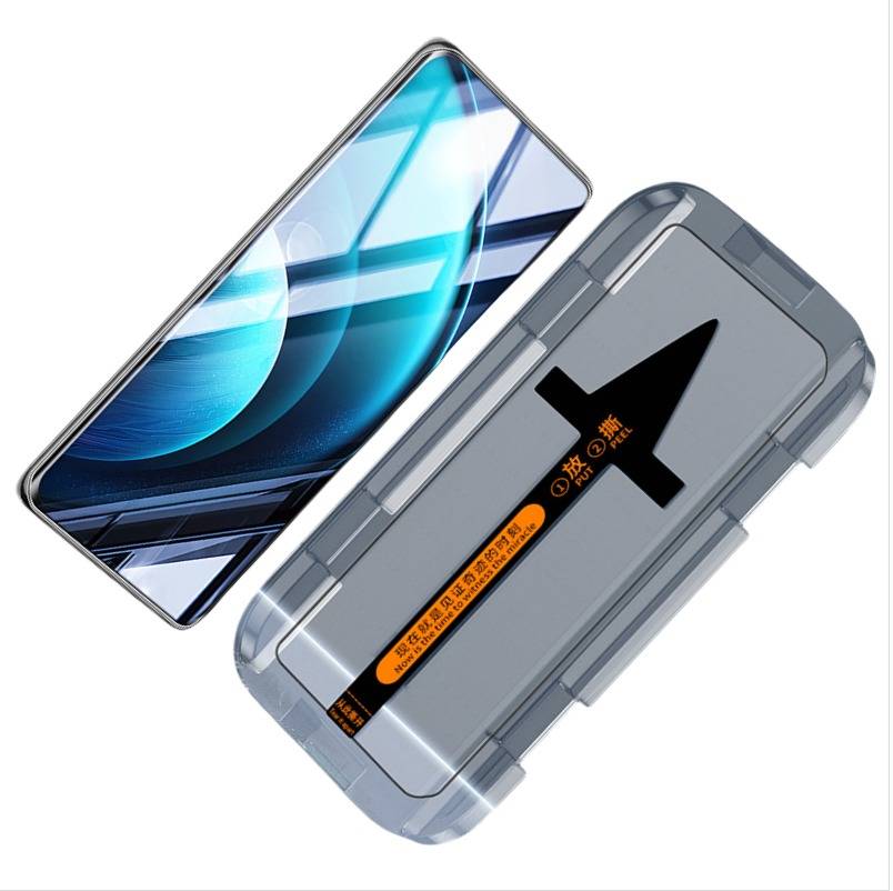 Gebogenes staubfreies Applikator- gehärtetes Glas für VIVO X200 Pro