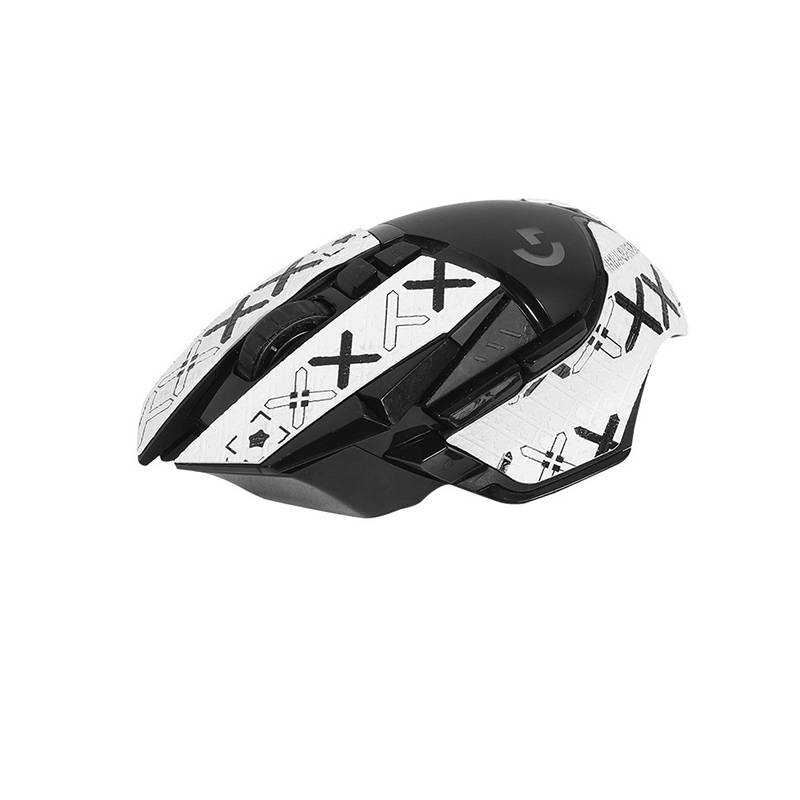 Verbesserte Griff-Mausaufkleber für Logitech G502 - Weißer Druck