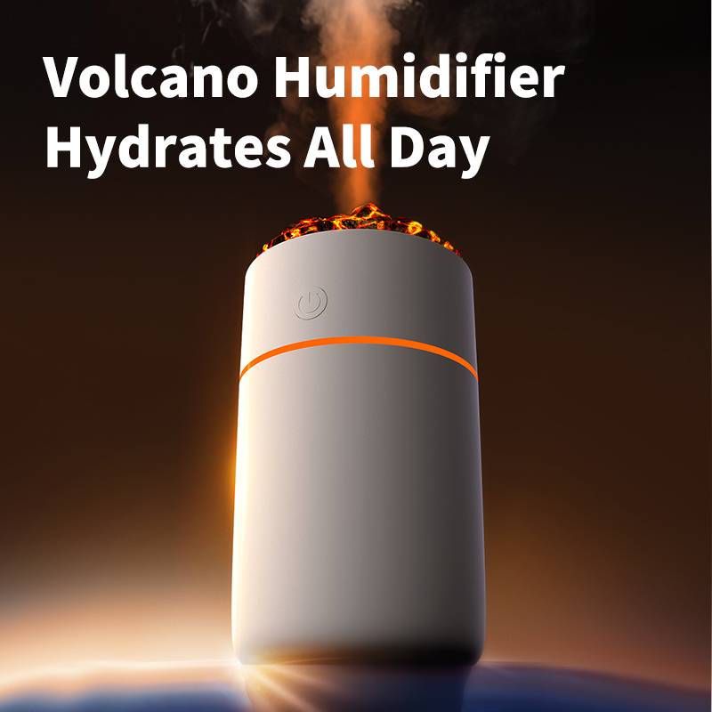 Volcano Luftbefeuchter HS01: Simuliere Flamme, Reinige Luft Black