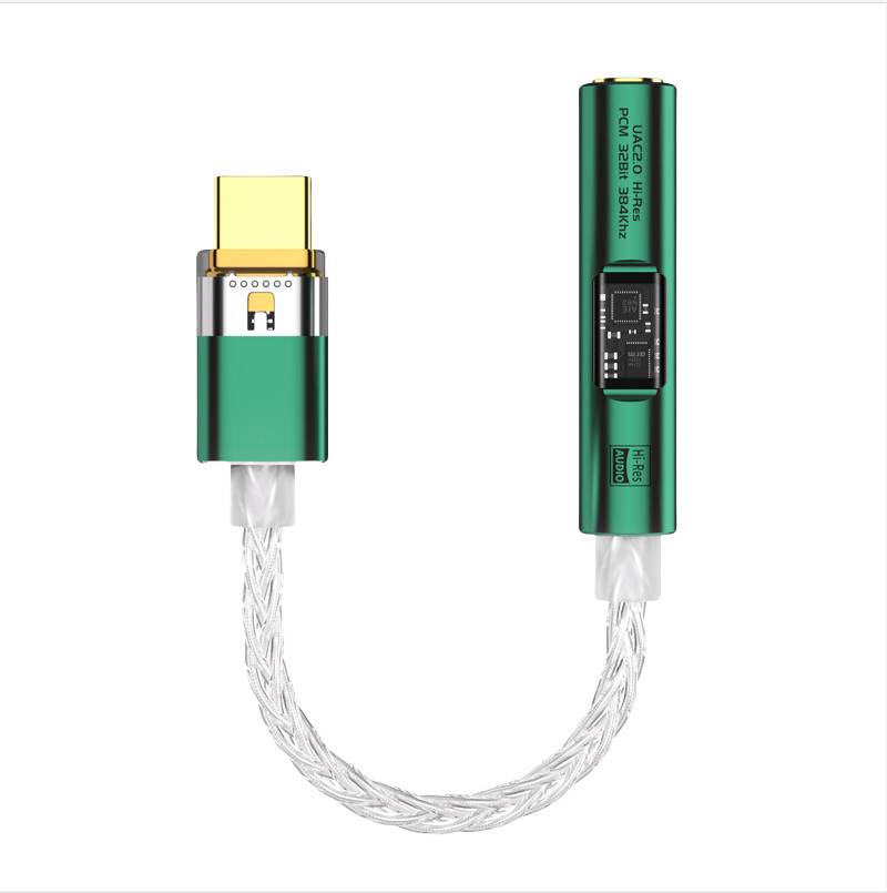 BA23 USB-C auf 3,5-mm-Audio-Klinkenadapter mit integriertem DAC Green
