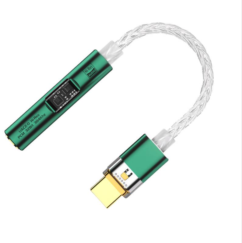 BA23 USB-C auf 3,5-mm-Audio-Klinkenadapter mit integriertem DAC Green