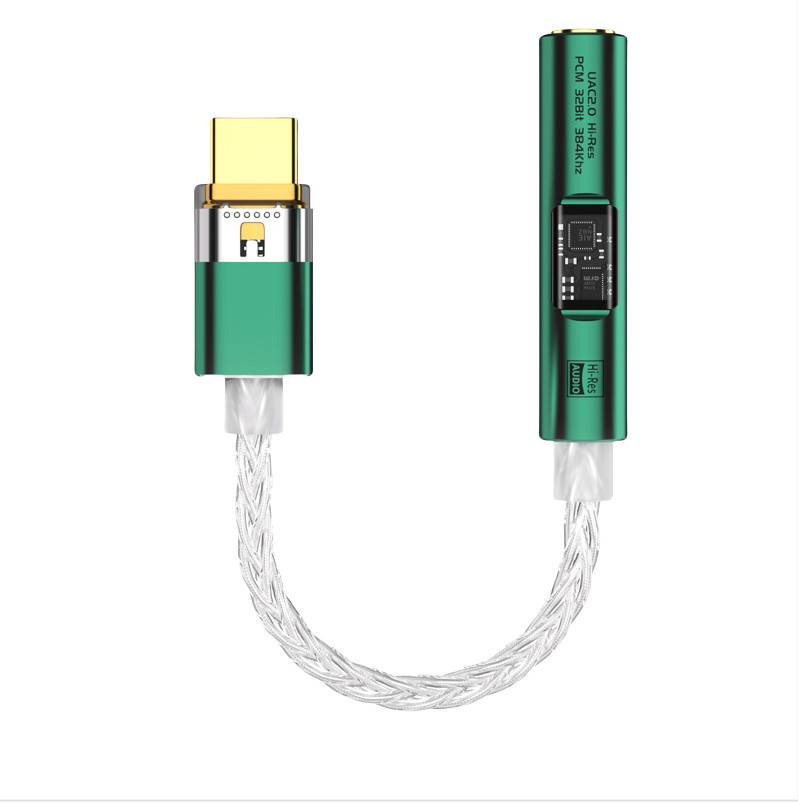 BA23 USB-C auf 3,5-mm-Audio-Klinkenadapter mit integriertem DAC Green