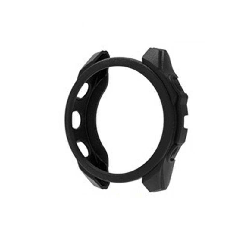 Garmin Forerunner 965 Uhrengehäuse - TPU-Abdeckung in schwarzer Ledertextur