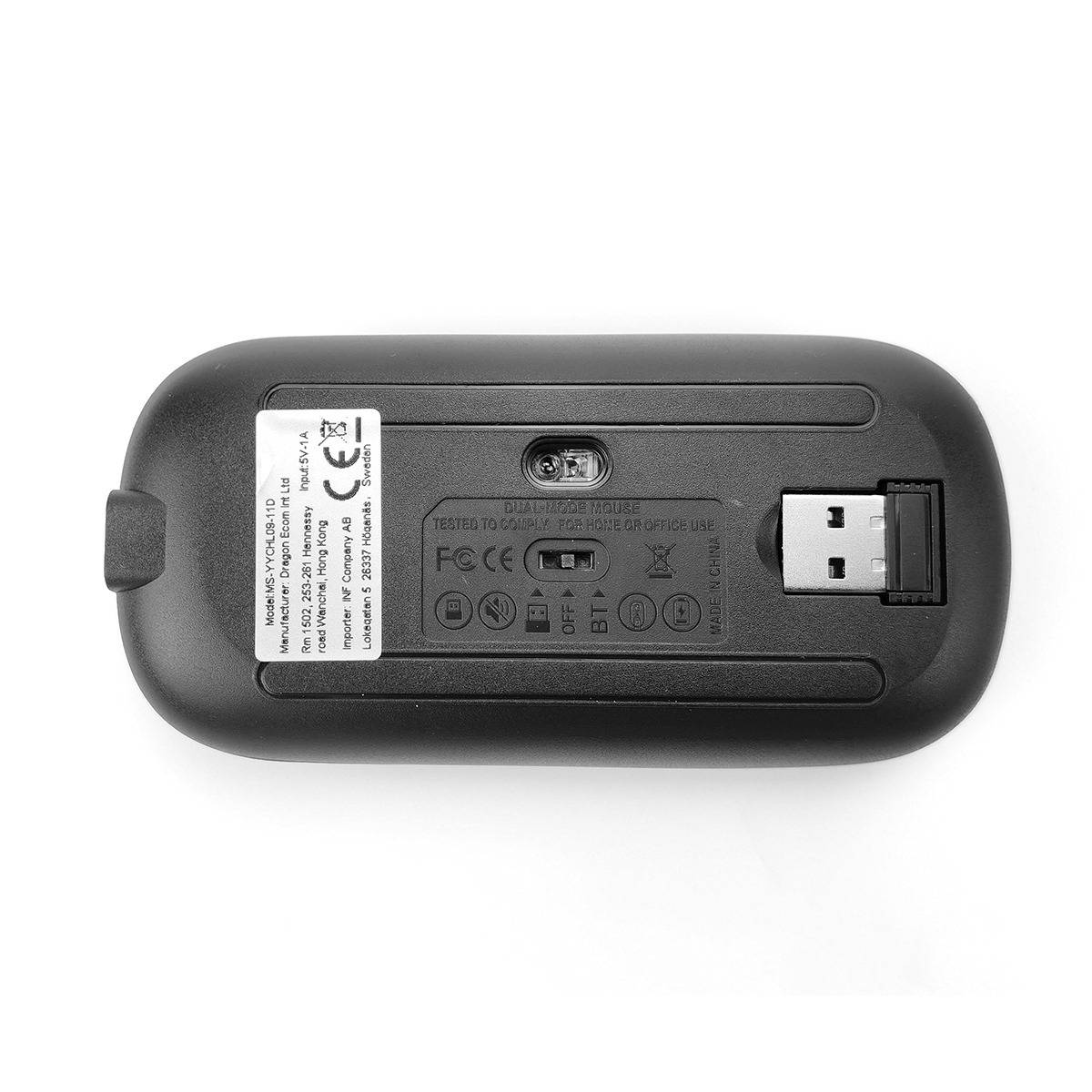 Kabellose Maus - 2,4G + Bluetooth Dual Mode, Schwarz beleuchtet