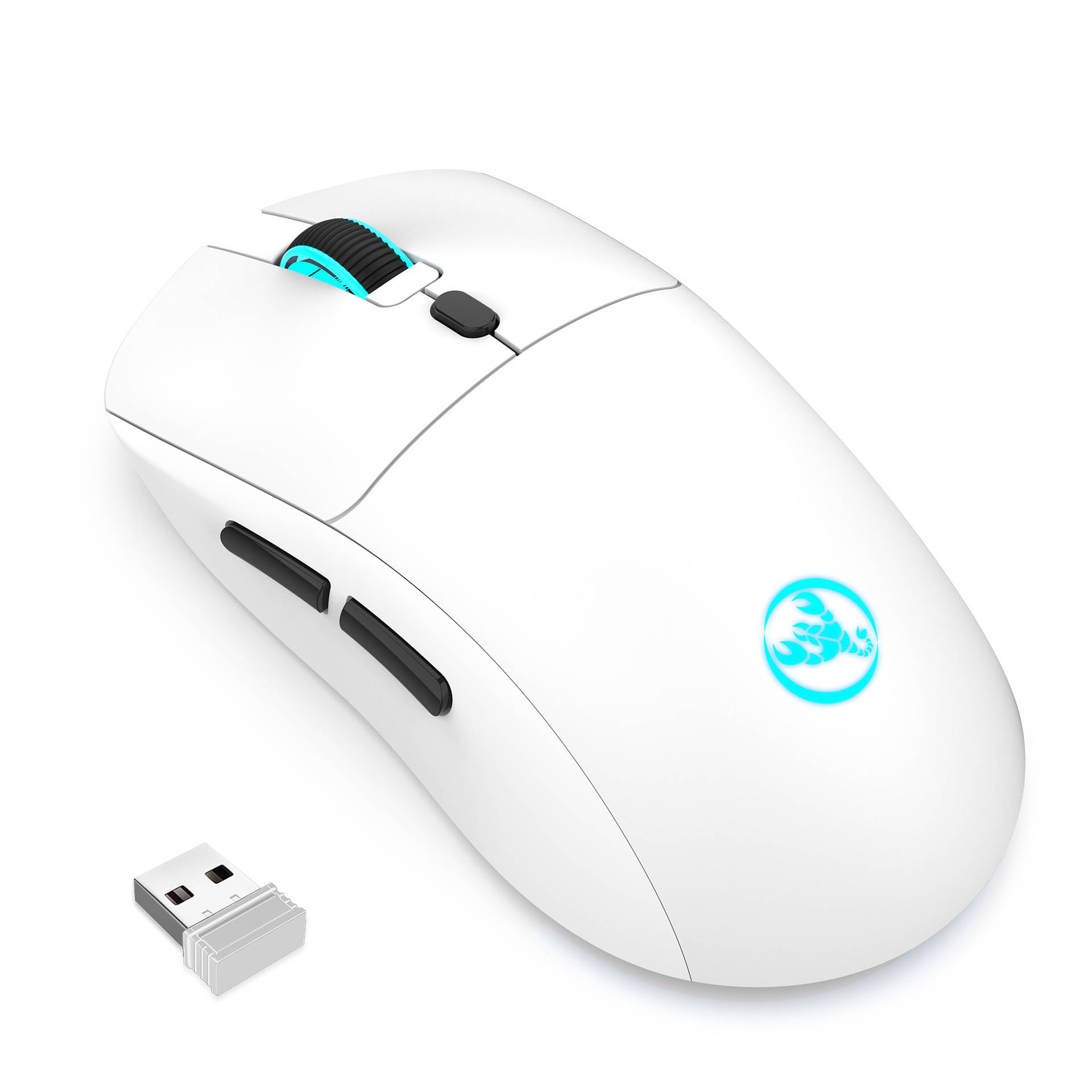 Kabellose Maus - Wiederaufladbar 2,4 G White