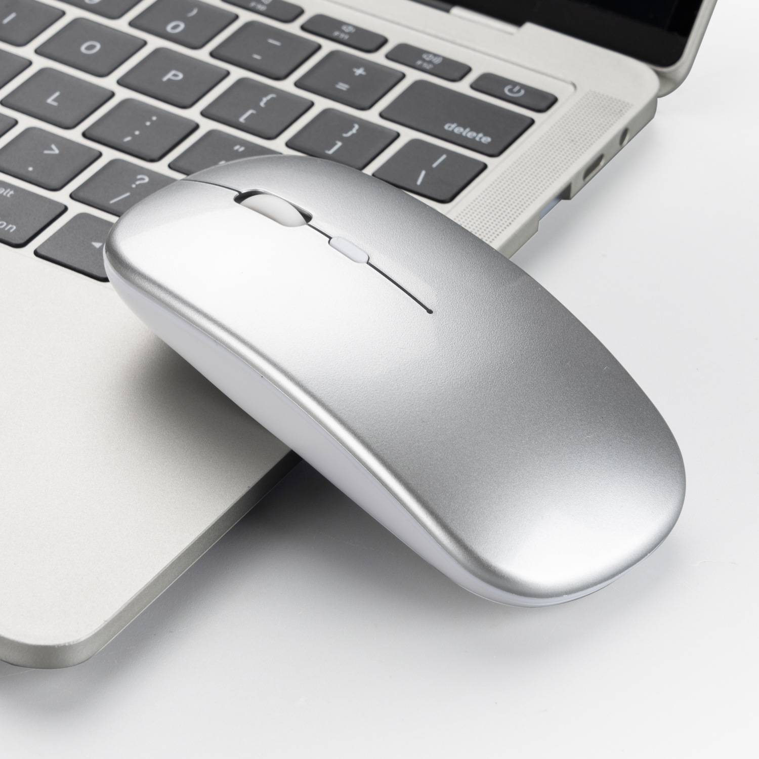 Kabellose Maus 2.4G - Leise optische Computermaus Silver