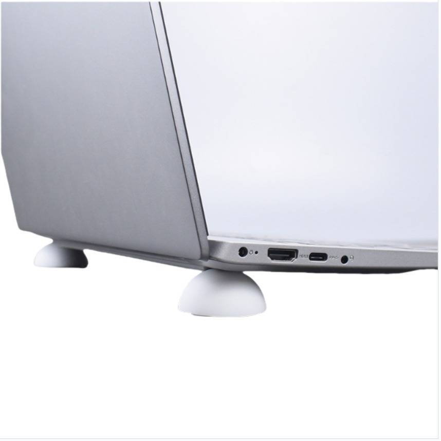 Mini-Laptopständer, tragbare Silikon-Laptopfüße - 4er-Pack White