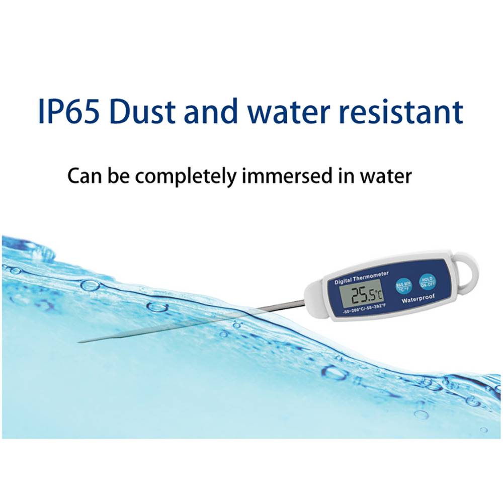 Verlängertes Lebensmittelthermometer für präzises Kochen